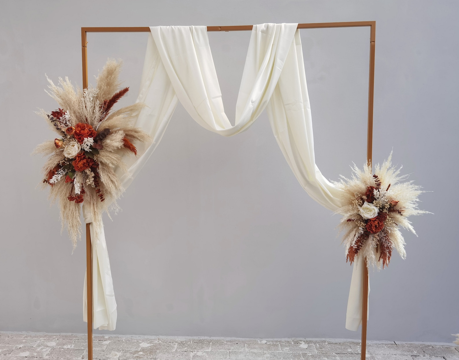 Bohemian Arch Dry Papas Grass and Black Elements, Wedding Holiday ...
