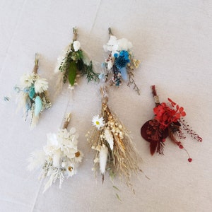Boho mini Trockenblumenstrauß | Pampas mini Trockenblumenstrauß | Kleines Flaschengesteck | Brautjungfer Geschenkbox Dekoration