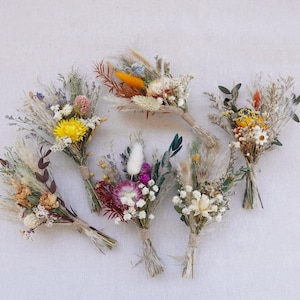 Frühlings-Ministrauß | Ihr Geschenk | Tischdekoration | Briefkasten Geschenk | Einladung Blumenstrauß | Kleiner Vasenstrauß | Hochzeit Trockenblumen
