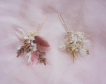 Dried Flower Hair Pins  Hair Pins Hair Accessories Boho Bride Bridal Hair Accessory