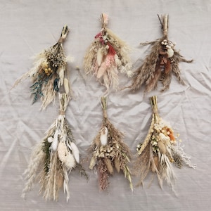 Boho Mini Dried Flower Bouquets  Corsages Mini Dried Flower Bouquets | Small Bottle Arrangements | | Corsages | Boho Cake Flowers
