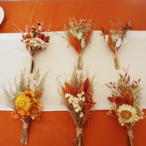 Mini ramo de naranja quemado / Su regalo / Decoración de mesa / Regalo de buzón / Ramo de invitación / Decoración de baby shower, invitación de boda