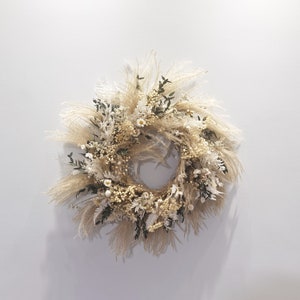 Boho dried flower pampas Christmas wreath gift