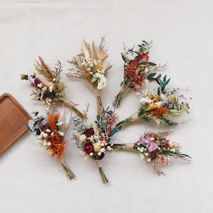 Boho Set Mini Trockenblumen Blumensträuße | Kleine Flaschenarrangements | Tischdekorationen |  Festival Geschenke|Briefkasten Geschenke|Hochzeit Wohnkultur