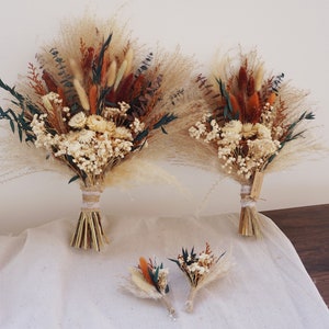  300 Pcs Dried Flowers with Stems Mini Flowers Bouquet