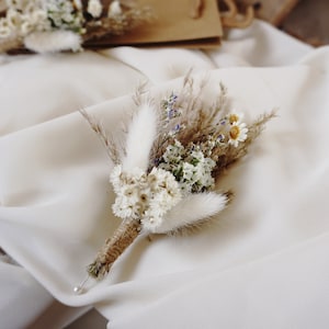Dried flower boutonniere, Autumn wedding boutonniere, pampas boutonniere , Wedding boutonniere, groomsmen boho boutonniere