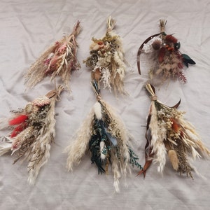 Bohemian mini dried flower bouquet | Pampas mini dried flower bouquet | Small bottle decoration | Wedding decoration | Box gift