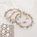 Dried Flower Bridal Hair Wreath, Blush Pink Wedding Headband, Baby's Breath Crown product logo