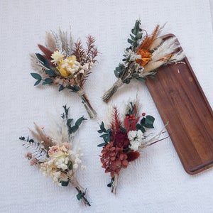 Dry Rose Mini Dried Flower Bouquets | Small Bottom Arrangements | Table Decorations | Letter Box Gifts | Bohemian Wedding Decoration