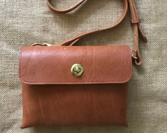 Cinturón convertible / bolso de cuerpo hecho a mano de cuero