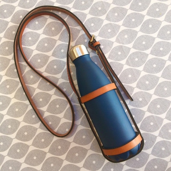 Leather Water Bottle Holder Etsy