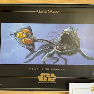 スター・ウォーズ ダグ・チャン プリクエル コンセプトアートプリント ファントムメナス。/映画 /映画 アタッキング・ザ・ボンゴ サブ限定版。COA