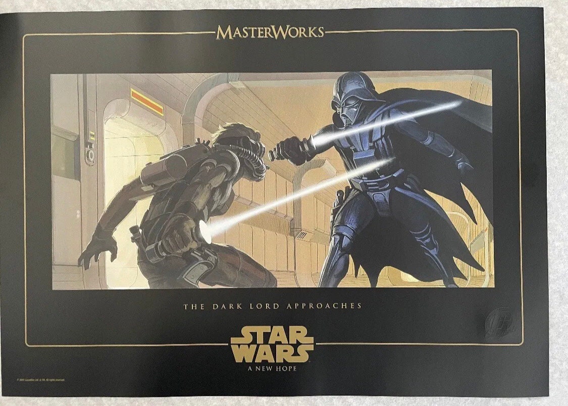The Dark, Lord Approaches Vintage Star Wars Ralph Mcquarrie