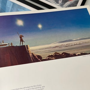Vintage 1977 Star Wars painting print by Ralph McQuarrie portfolio painting early concept art 11x14”
