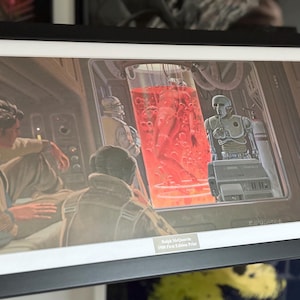 Vintage frames Star Wars Empire Strikes Back 1981 concept Print Artwork - Portfolio Paintings by Ralph McQuarrie. First edition LUKES Hand