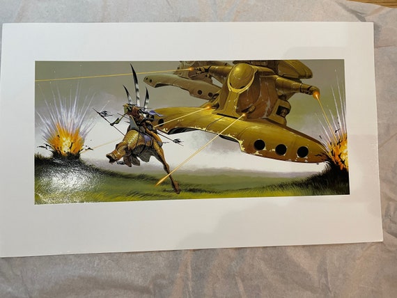 Phantom Menace Vintage PRINT Star Wars Rare 1999 Doug Chiang