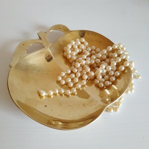 Pair Brass Apple Trinket Dish/Tray