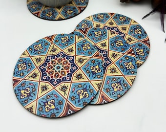 Sottobicchieri per bevande | Sottobicchieri | Mandala | Sottobicchieri Boho | orientale | Regalo | Sottobicchieri in vetro | Sottobicchieri decorativi