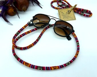 Brillenkette, Buntes handmade Brillenband, Brillenband