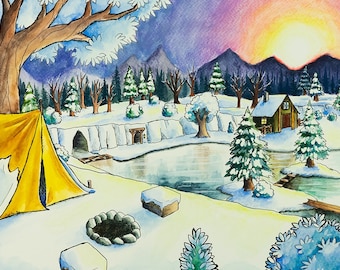 Stardew Valley Linus's Tent print