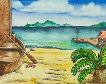 Stardew Valley the Beach by Elliott's Cabin