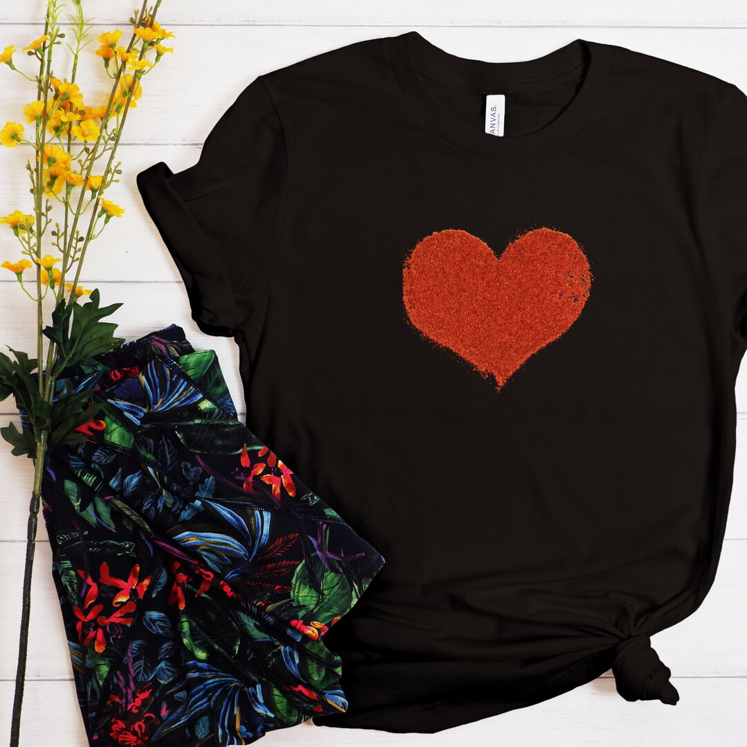 Glitter Heart TShirt est parfait pour la SaintValentin ou Etsy France