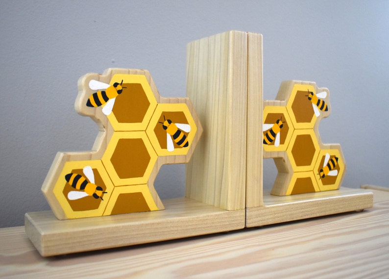Bee Bookends Bookends Bee Nursery Home Decor Etsy
