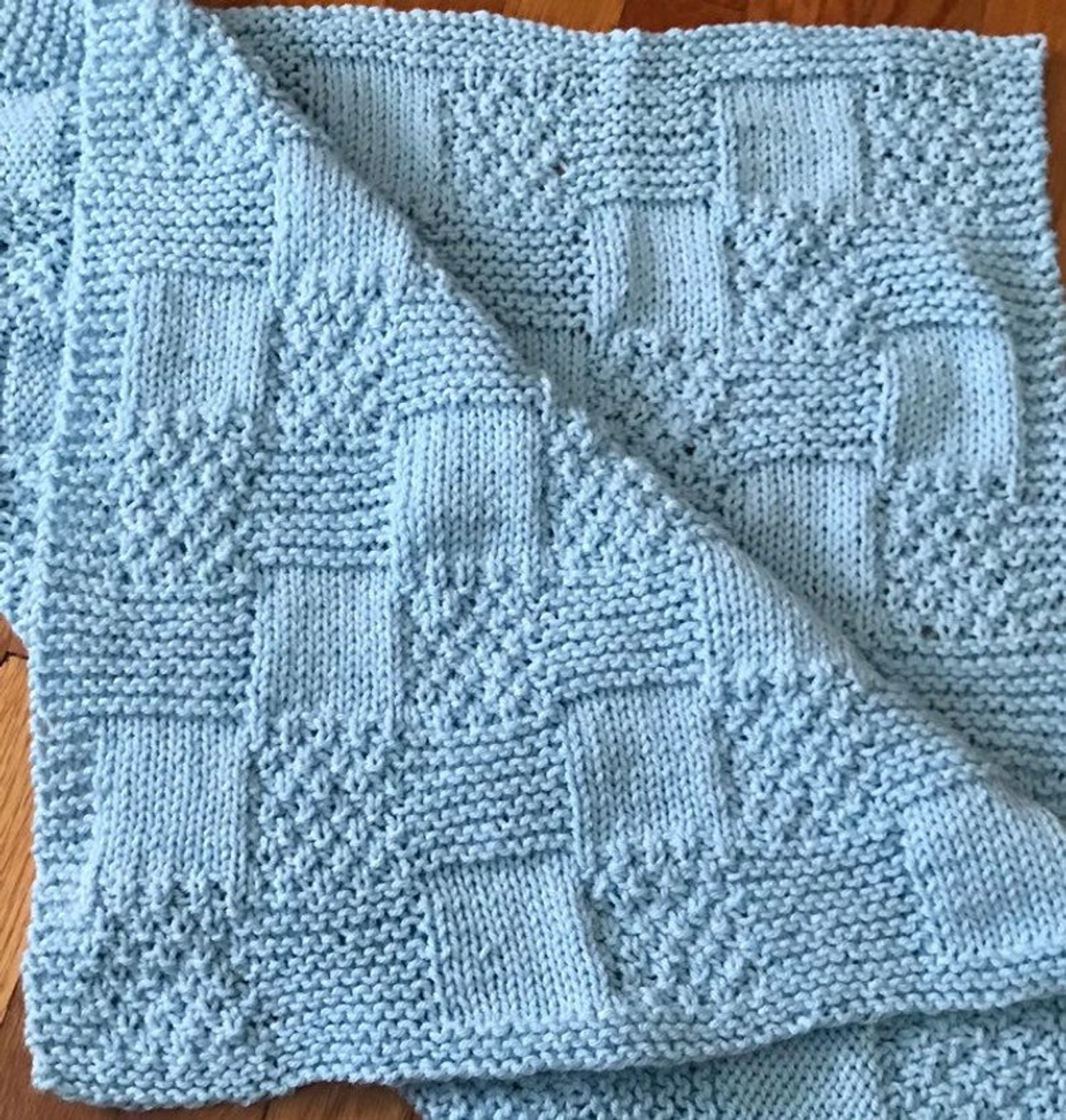 Swaddling Squares Knit Baby Blanket Pattern PDF Download Etsy