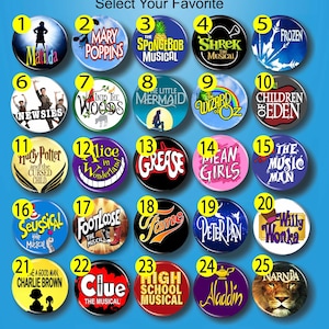 Broadway‑Inspired Theatre Pins, Musical Buttons for Performers & Fans (more options in shop)