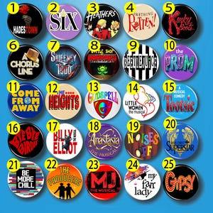 Broadway‑Inspired Theatre Pins, Musical Buttons for Performers & Fans (more options in shop)