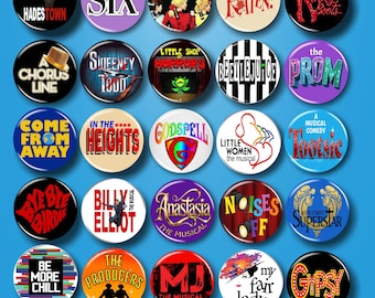 Fan Art: Broadway Musical Show Pins Theater Gifts Buttons (More shows available in Shop)
