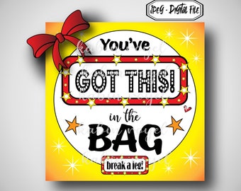 Snack Treat Tag Topper Cast Gift Bag Musical Theatre Gift Opening Night Performance Appreciation