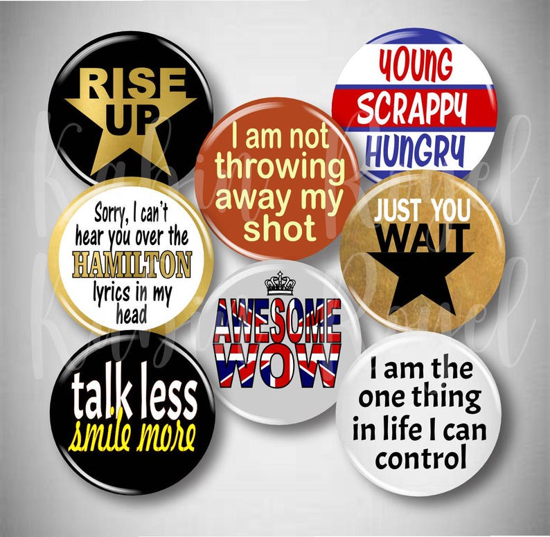 Broadway Inspired Pin Set, Musical Buttons for Theatre Kids, Cast & Crew Gift bild 1