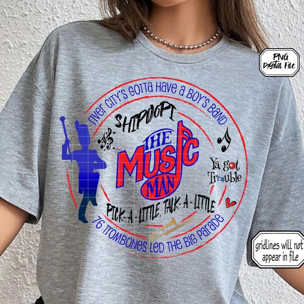 Music Man PNG / Broadway Musical Sublimation / Broadway Musicals / Musical Theatre/ Broadway Gifts / Digital Art / Personal Use Only