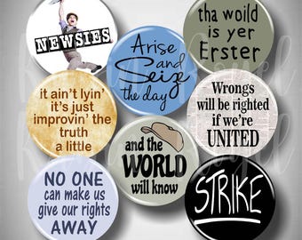 Broadway Inspired Pin Set, Musical Buttons for Theatre Kids, Cast & Crew Gift