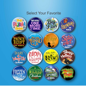 Fan Art: Broadway Musical Show Pins Theater Gifts Buttons (More shows available in Shop)