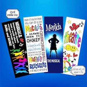 Matilda, cadeau, bladwijzer, musical, Broadway-bladwijzer, Broadway-musicals, muziektheater, Broadway-cadeaus, Broadway, theaterbladwijzer