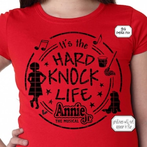 Annie Jr SVG / Hard Knock Life / Broadway Musicals / Musical Theatre/ Broadway Gifts / Broadway SVG / Musicals SVG / Personal Use Only
