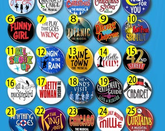 Broadway‑Inspired Theatre Pins, Musical Buttons for Performers & Fans (more options in shop)