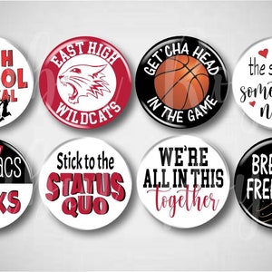 High School Musical Pins: Broadway Theatre Pinback Buttons, Gift, Set of 8