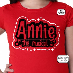 Annie SVG, gesneden bestand, Broadway-musicals, muziektheater, theater-SVG, Broadway-cadeaus, Broadway SVG, musicals, theatercadeau