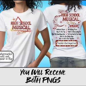 Middelbare school PNG, Wildcats, Musical, Theater, Shirt, Broadway, Geschenken, Sublimatie, Poster, Afdrukbaar, Alleen persoonlijk gebruik