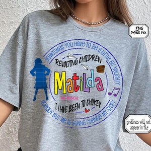 Matilda PNG / Broadway Musical Sublimation / Broadway Musicals / Musical Theatre/ Broadway Gifts / Digital Art / Personal Use Only