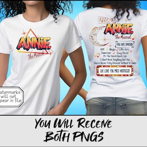 Annie PNG, Musical Theatre, Annie Shirt, Broadway, Gifts, Sublimation, Annie Musical, Poster, Printable, Personal Use Only