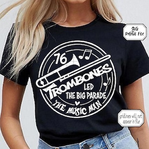 Music Man SVG / gesneden bestand / Broadway-musicals / muziektheater / Broadway-cadeaus / 76 trombones / alleen voor persoonlijk gebruik