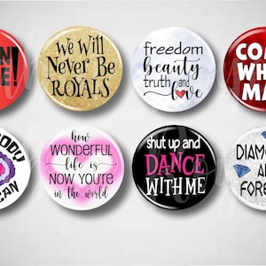 Moulin Rouge Musical Pins: Broadway Theatre Pinback Buttons, Set of 8