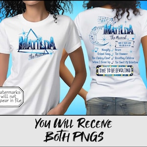Matilda PNG, Musical Theatre, Matilda Shirt, Broadway, Gifts, Sublimation, Matilda Musical, Poster, Printable, Personal Use Only