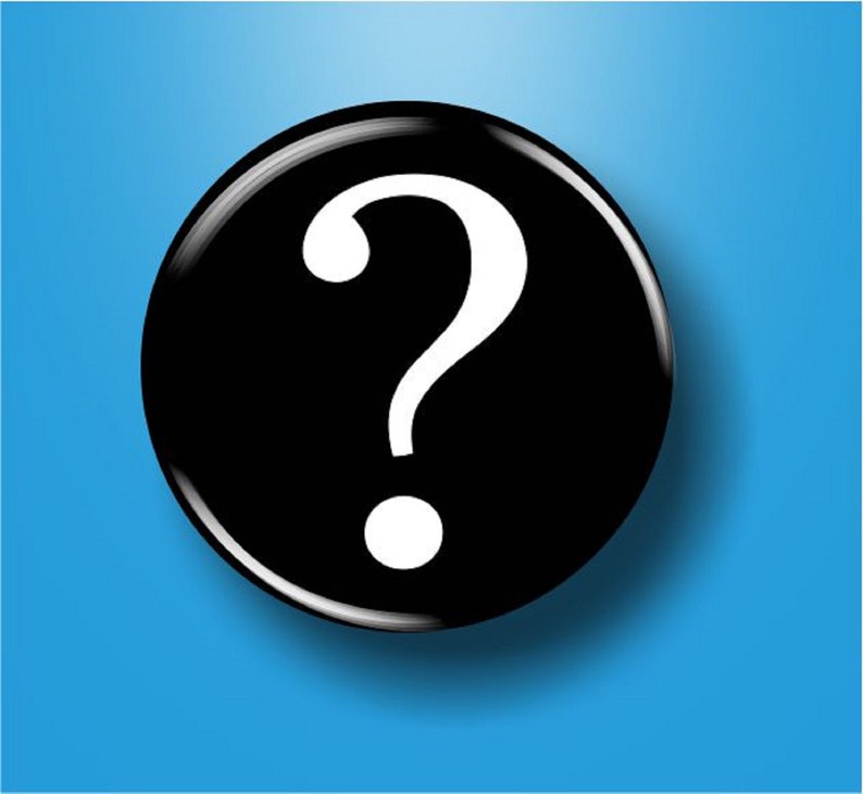 Question Mark Pin Novelty Button Rebellious Flair Accessory Gift bild 1