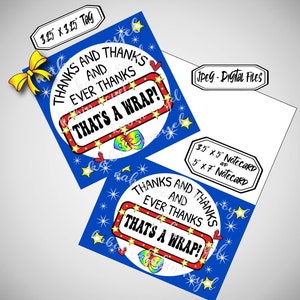 Eso es una tarjeta de notas envolvente, etiqueta de agradecimiento, regalo de teatro, regalo de actuación, director, tarjeta de agradecimiento, escenario, arte digital / uso personal únicamente