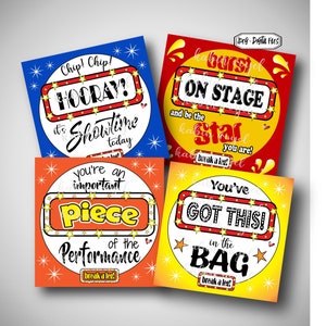 Tagbundel theatertraktatie / Muziektheater / Theatercadeau / Performancecadeau / Break A Leg / Opening Night / Alleen persoonlijk gebruik
